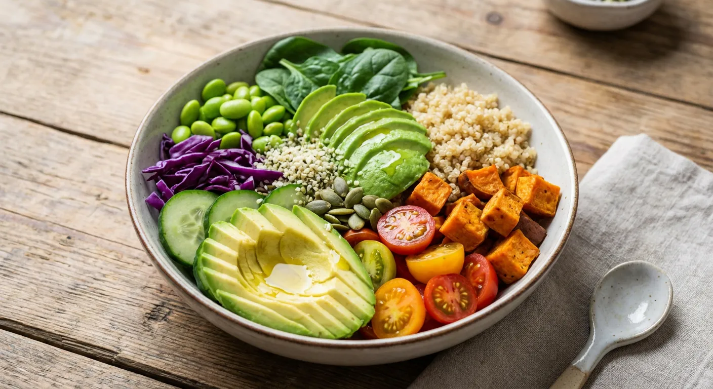 Repas équilibré et coloré pour optimiser les résultats du vélo elliptique