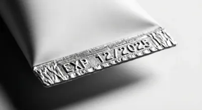 Gros plan sur la date de péremption gravée sur un tube de crème