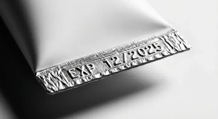 Utilisation d'un lubrifiant périmé et risques sanitaires Gros plan sur la date de péremption gravée sur un tube de crème