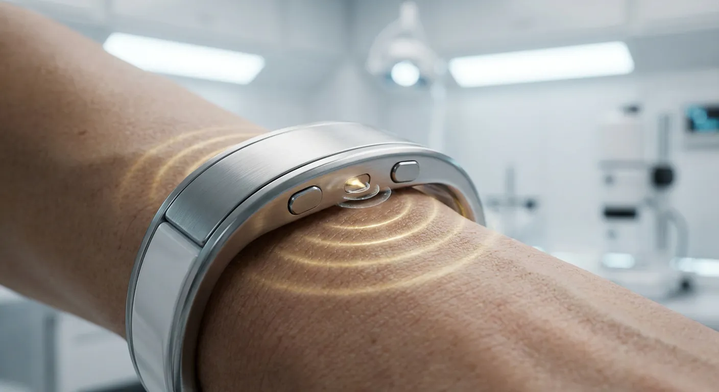 Visualisation de la technologie de neurostimulation millimétrique du bracelet Remedee Labs