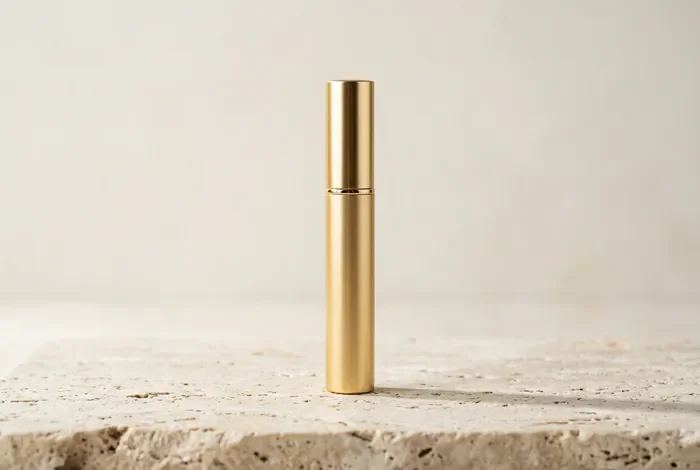 Sérum de soin pour sourcils présenté de manière minimaliste