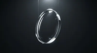 Gros plan sur un verre optique de haute précision