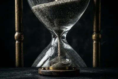 Sablier illustrant le temps qui s'écoule rapidement