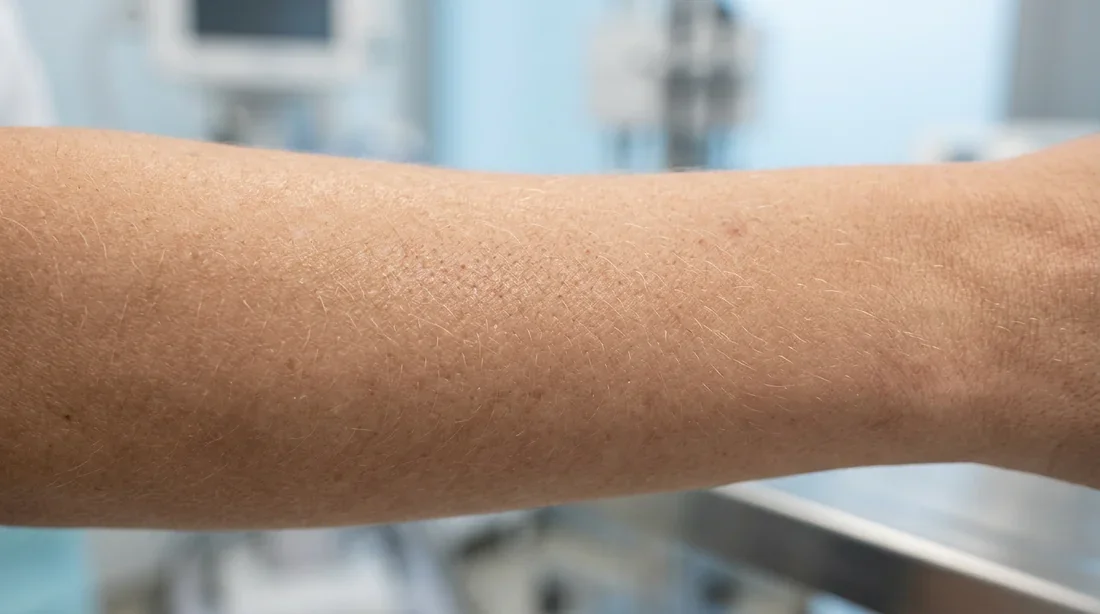 Détails dermatologiques associés à l'insulinorésistance Vue macro détaillée montrant les changements cutanés associés au diabète