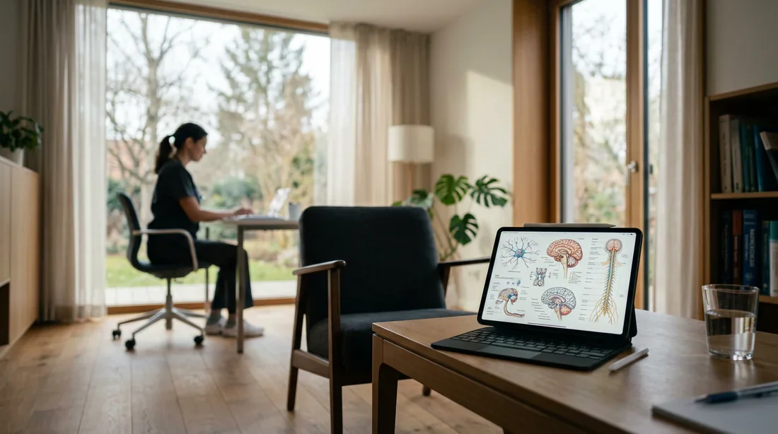 La chirurgie du lipoedème et l'Assurance Maladie : guide de remboursement Cabinet médical moderne et épuré avec une tablette affichant des données de santé