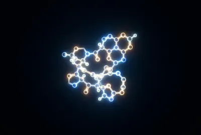 Représentation symbolique d'un marqueur biologique microscopique