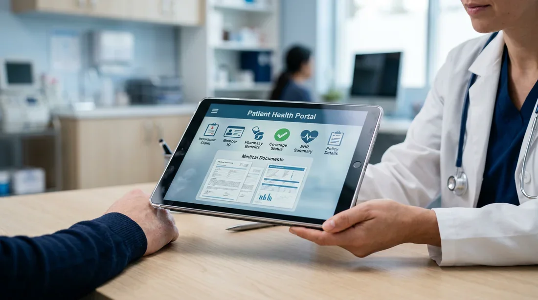 Consultation médicale moderne et gestion administrative du remboursement