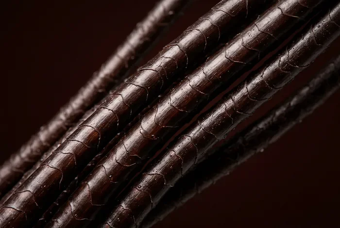 Gros plan macro sur la texture de cheveux sains