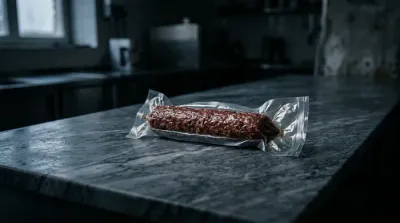 Gros plan minimaliste d'une saucisse