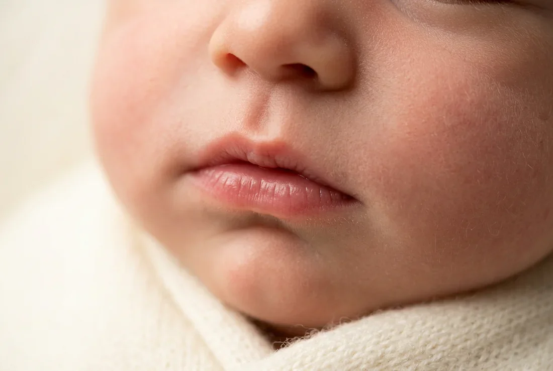 Bébé en phase d'exploration sensorielle Un bébé serein dans une chambre lumineuse, captivant l'attention du lecteur sur le développement infantile.
