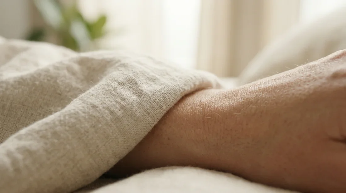 Une mère apaisée tenant son nouveau-né, évoquant la douceur de l'allaitement